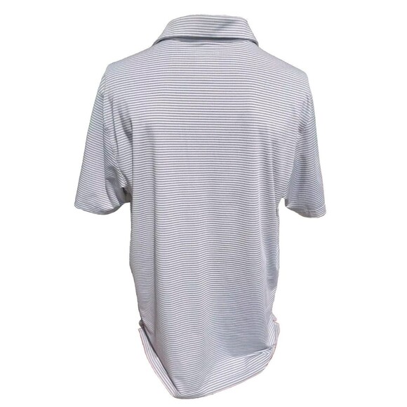 UNDER ARMOUR x WESTMORELAND CC Size XL Gray Racing Stripe Polo Shirt Performance - Picture 2 of 13